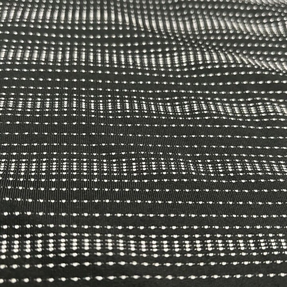 Nike Golf Dri Fit Polo Shirt Striped Textured Black Mens Large Swoosh - Picture 4 of 7